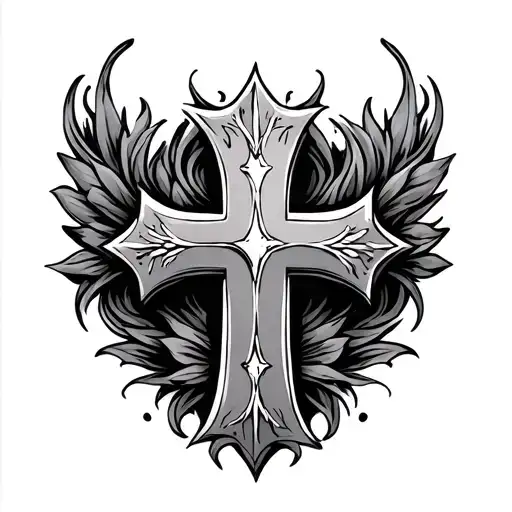 Cross Tattoo With