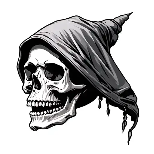 Skull With A Surprise Twist There's And A Hoodie On