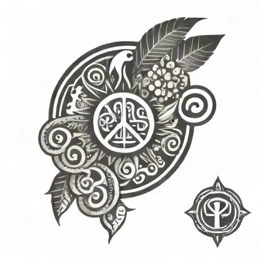 Pachamama Symbol Incorporating Elements