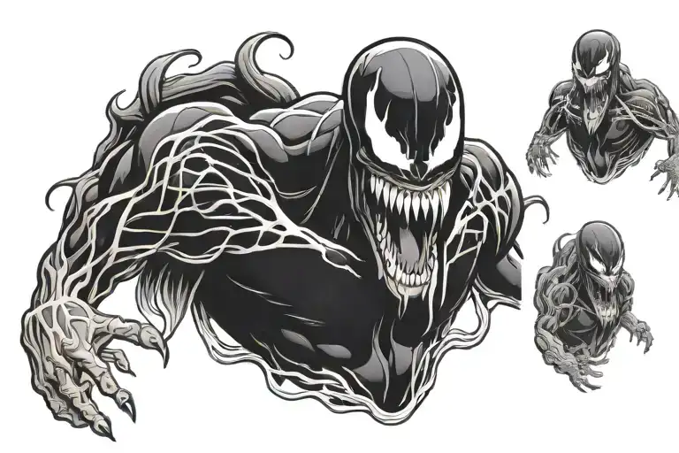 Venom Ripping Through Chest Sitting