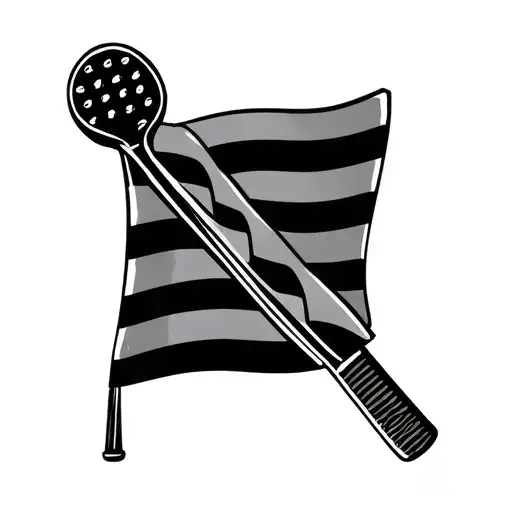 Pickleball Racing Flag Intertwined