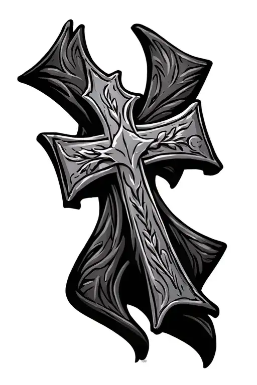 Western Leather Style Cross