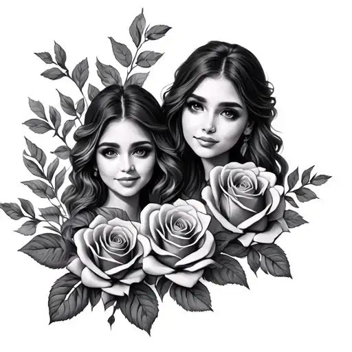 Family And Roses