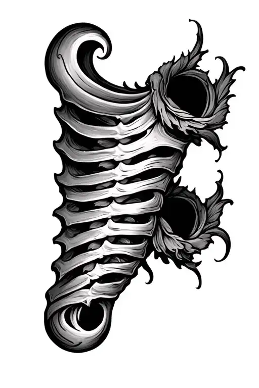 Rib Tattoo Design