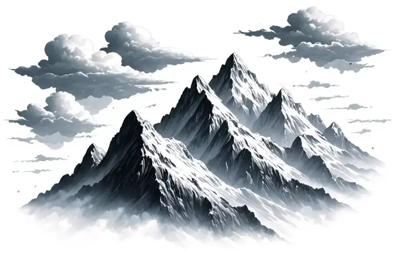 Mountains And Clouds Floating