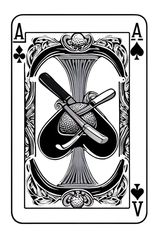Deck Of Cards With Golf Clubs
