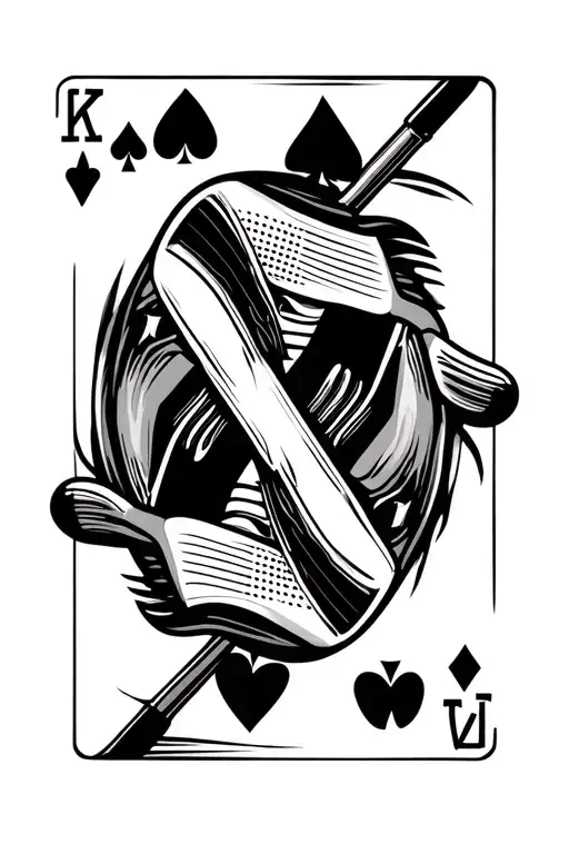 Spred Of Cards With Golf Clubs Card