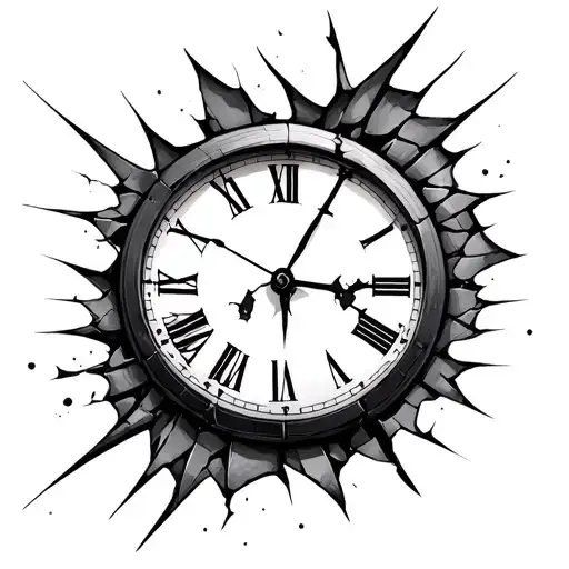 Broken Clock Face