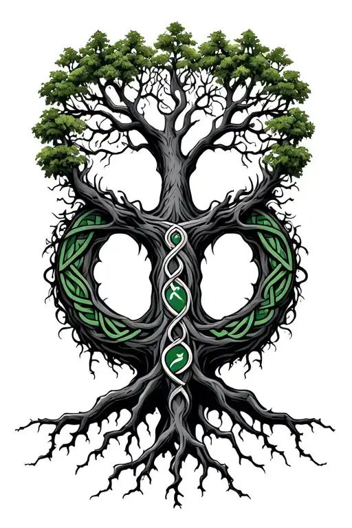 Celtics Tree Roots Forming The Shape