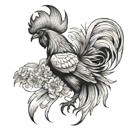 Rooster Attacking