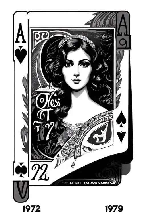 Playings Cards With Dates 1972 And 1979