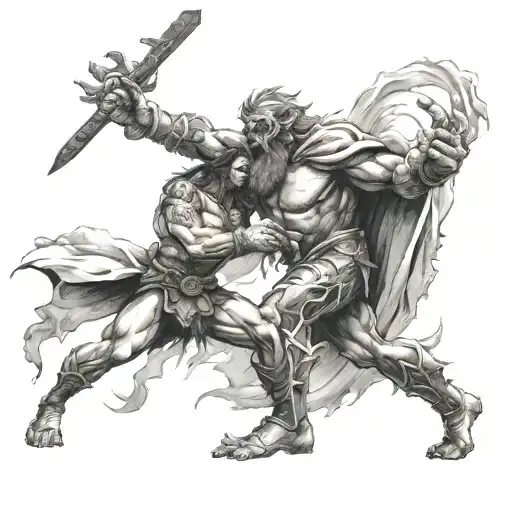 The Giant Surt Fights With The God Ace