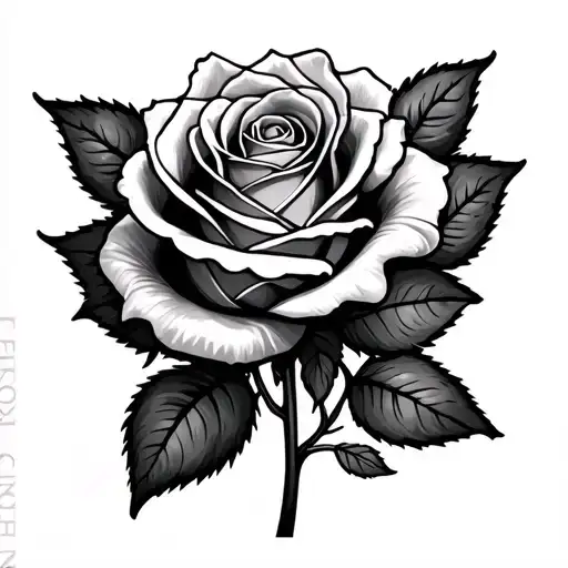 Rose And Cancer Ribbon