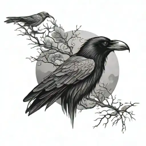 Raven Forest Eye Wolf Moon