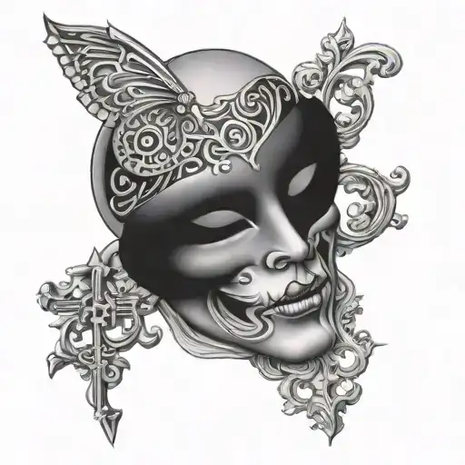Mask And Cross