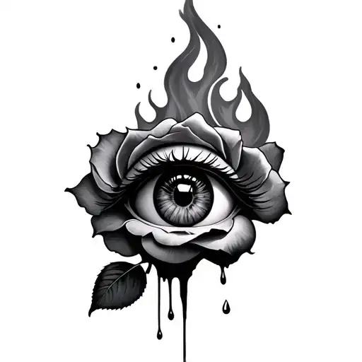 Bleeding Eye And Fire Rose