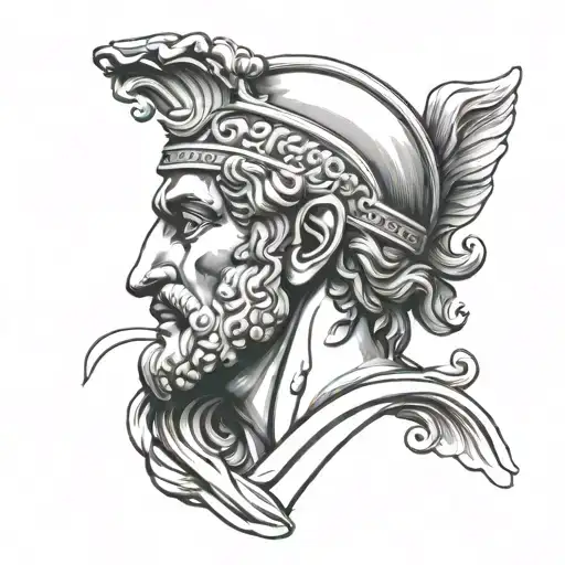 Greek Broken Statue Head