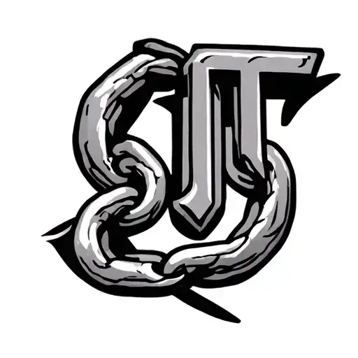 Two Letters J Crossed Between Forming A Chain