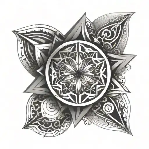 Sacred Geometry Patterns Cheast Tatoo Design