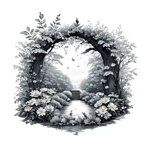 Whimsical Garden Scene