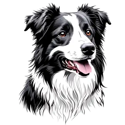 Border Collie Outline