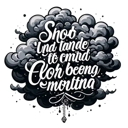 Clouds Surrounding Meaningful Quote