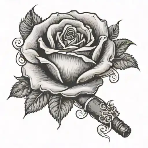 Rose And Cigar Smoke