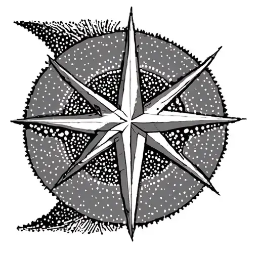 North Star With Dot Work