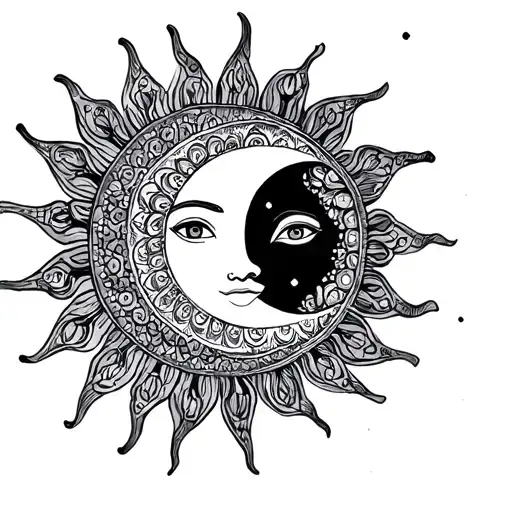 Mandala Sun And Moon