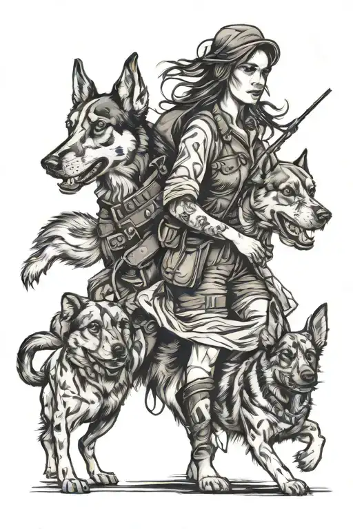A Country Girl With 2 Dogs