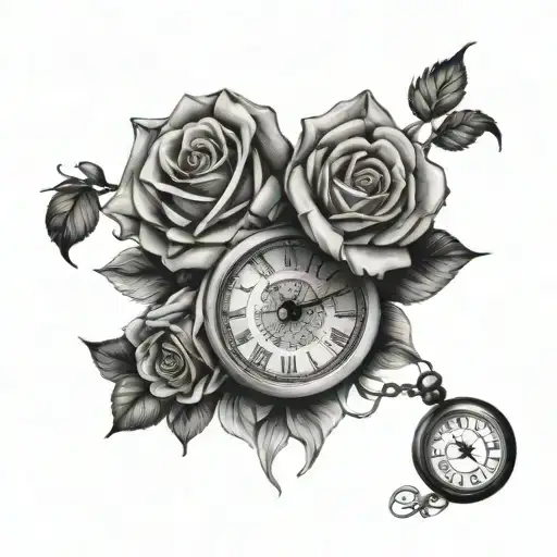 Roses And A Clock