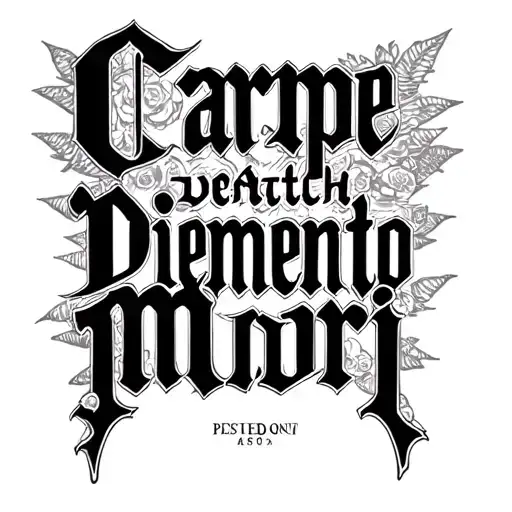 Carpe Diemento Mori Text Watch Text