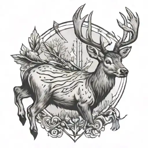 Deer With Arrows In It