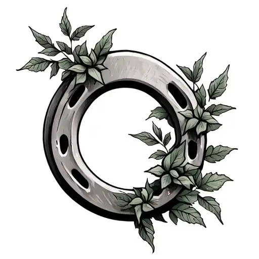 Horseshoe Covered In Ivy Vines