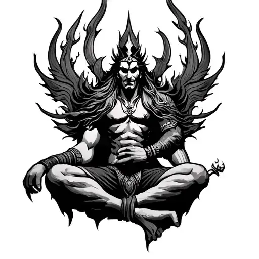Ravan Siting Shiv