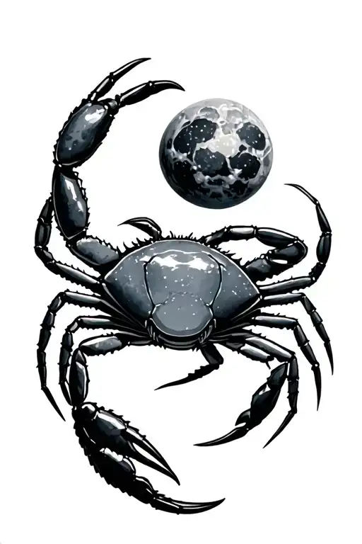 Cancer Constellation With Crab Holding