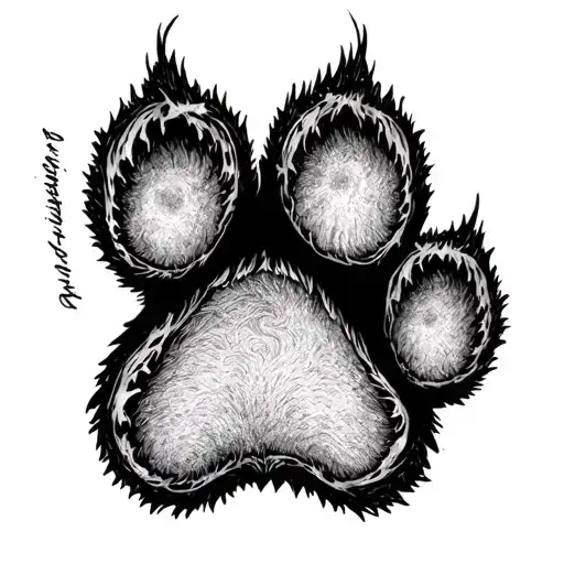 Paw Print And Hoof Print