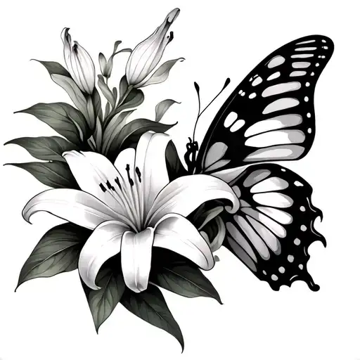 Lily And Butterfly