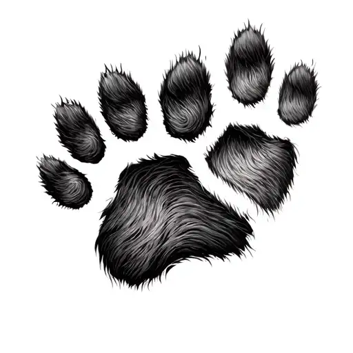 Paw Print And Hoof Print Side By Side