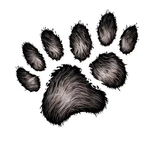 Paw Print And Hoof Print Side By Side