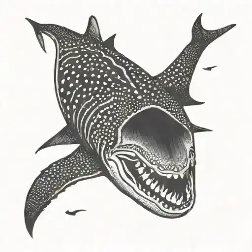 Tribal Whale Shark Outlines