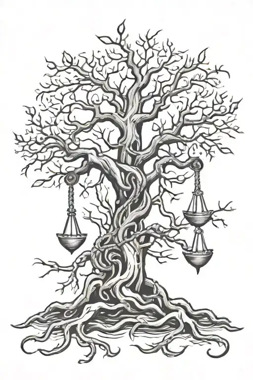 Tree Roots Form A Sea Anchor With A Rope Surrounding It