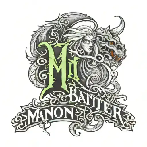 First Name Manon With The Monster Energy Logo