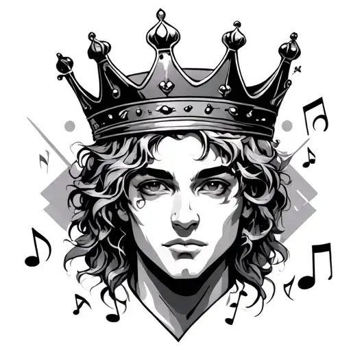 Dax With Crown And Musical Note