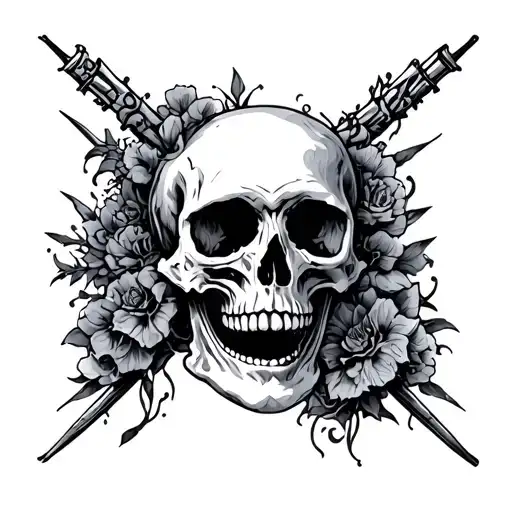 Skulls Myan Sacrifice