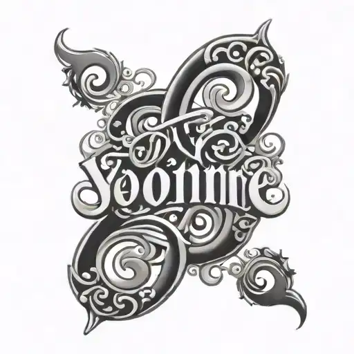 Yvonne' In Ambigram