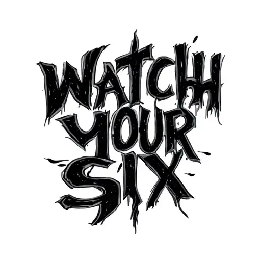 Hand Phrase With A Lot Of Shadow That Says Watch Your Six