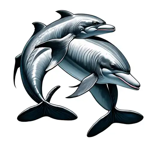 Delfins In The Sea