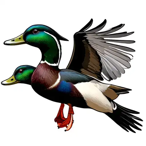 Mallard Duck Flying Away