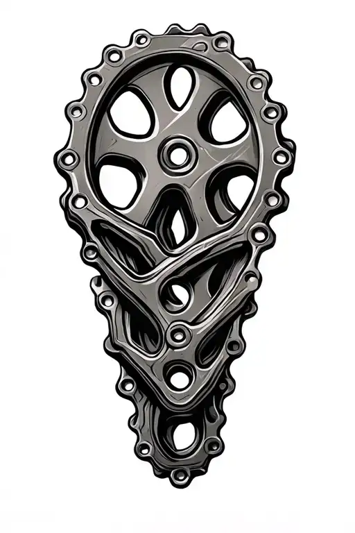 Bike Chain Forming The Shape